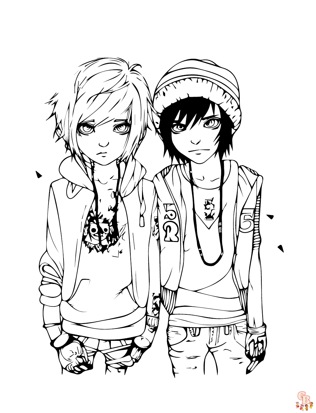 Emo Coloring Pages