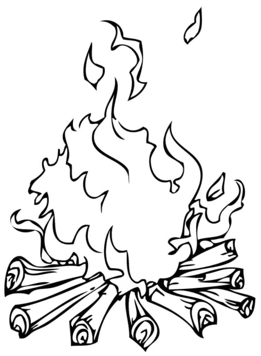 Printable Flame Coloring Pages Free For Kids And Adults