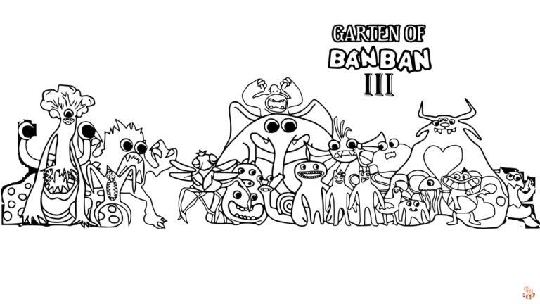 Printable Garten of Banban 3 Coloring Pages Free (New Update)