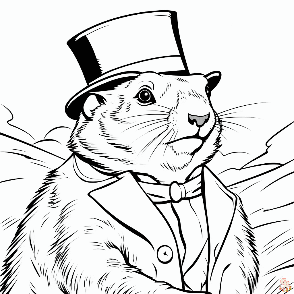 Free Groundhog Day coloring pages for kids
