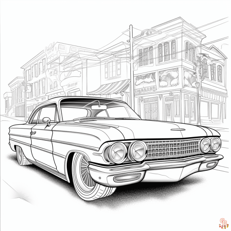 Printable Lowrider Coloring Pages Free For Kids And Adults