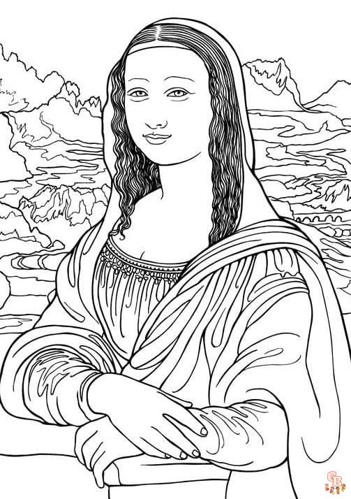 Mona Lisa Coloring Pages