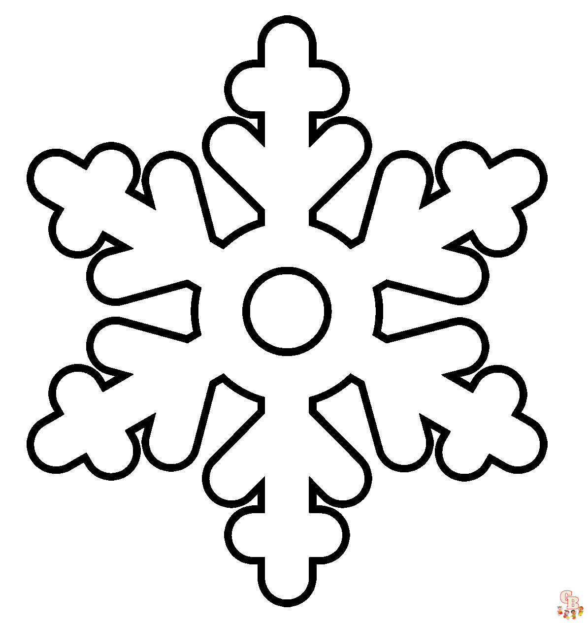 Free Snowflake coloring pages for kids