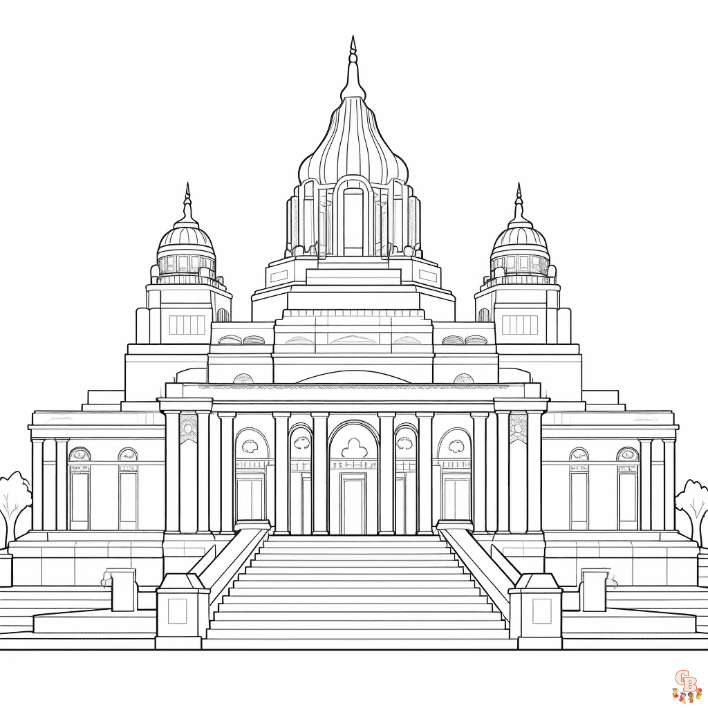 Temple Coloring Pages