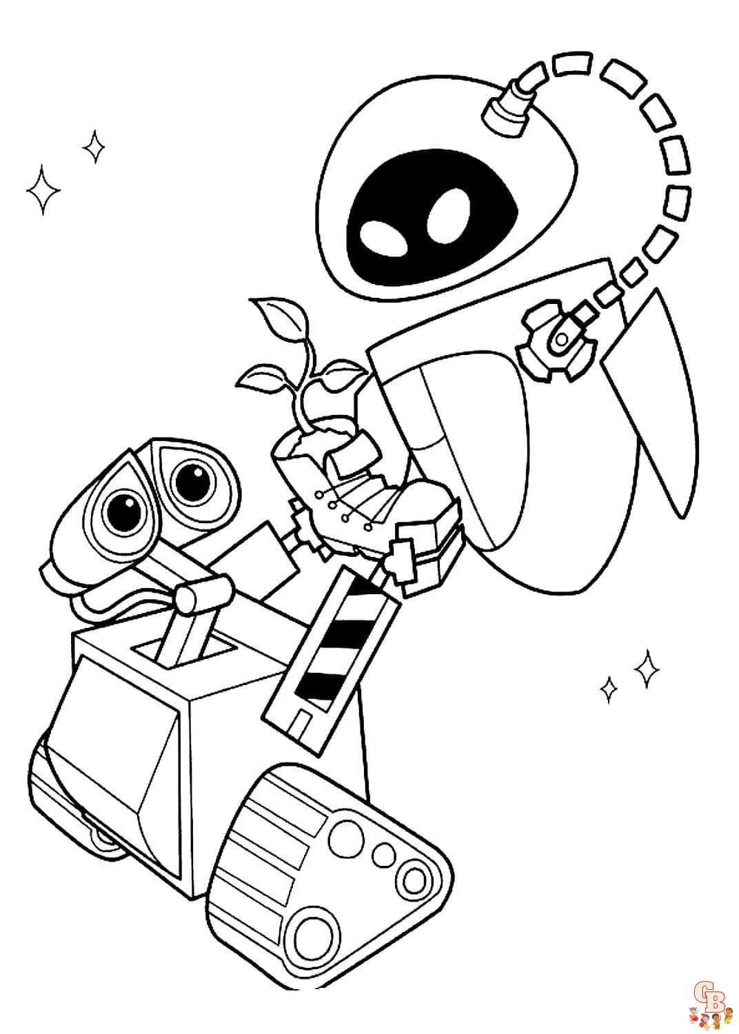 Free Wall E coloring pages for kids