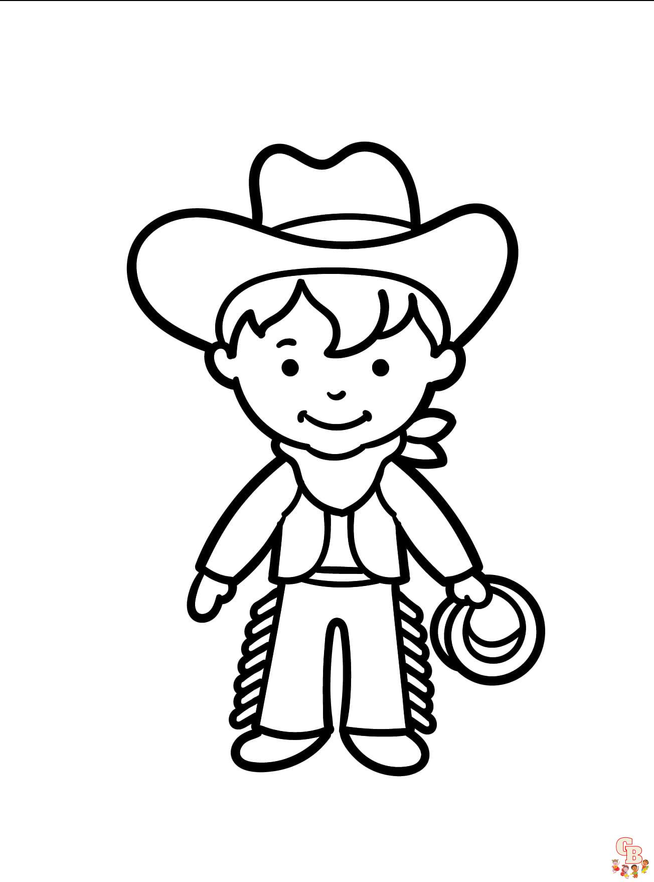 Free Western coloring pages for kids
