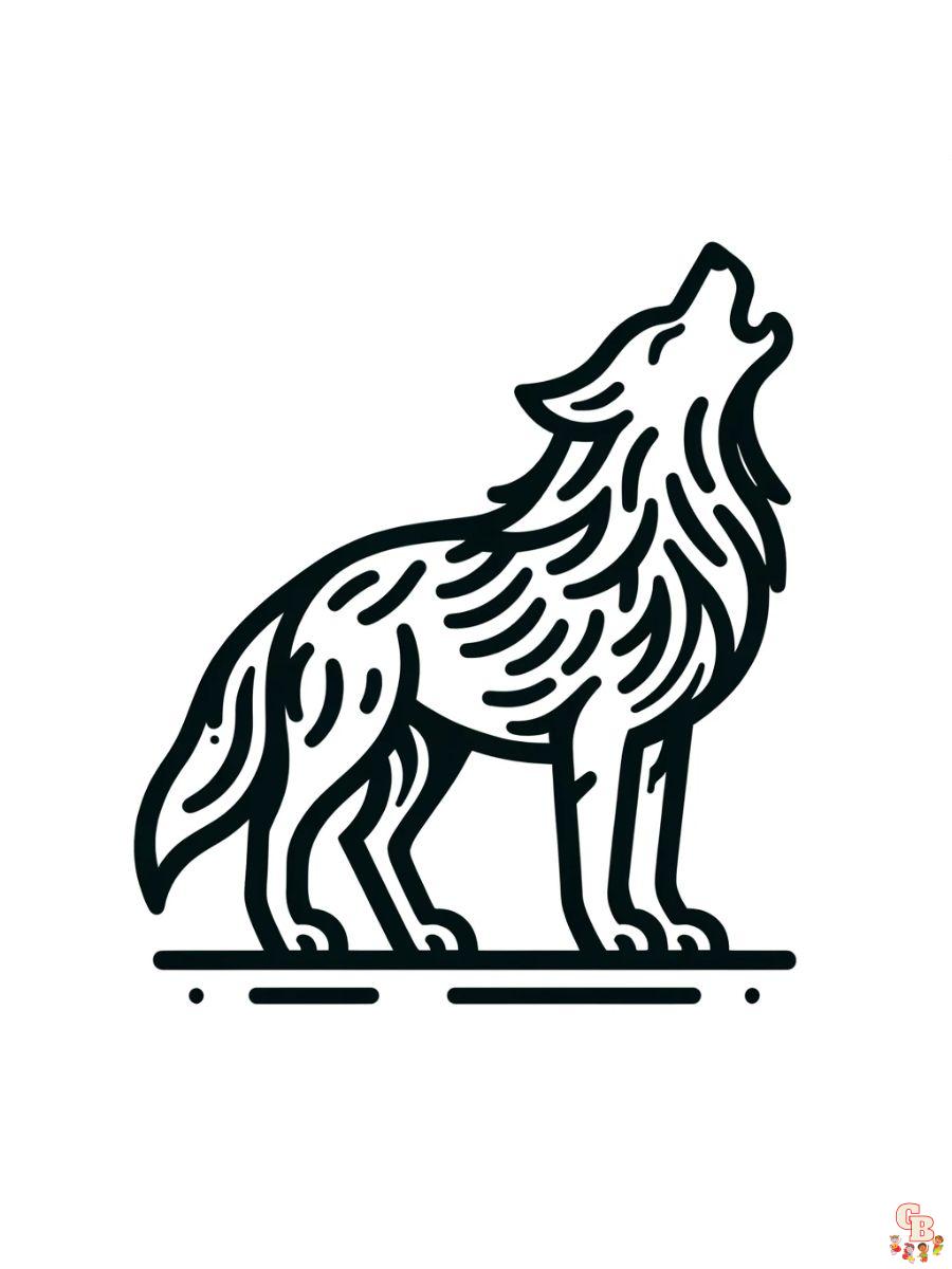 Free Wolf Coloring Pages