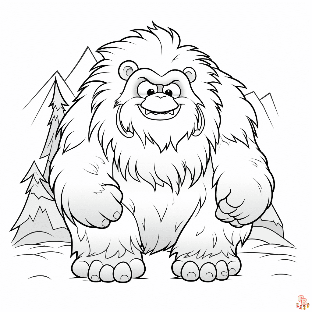Yeti Coloring Pages
