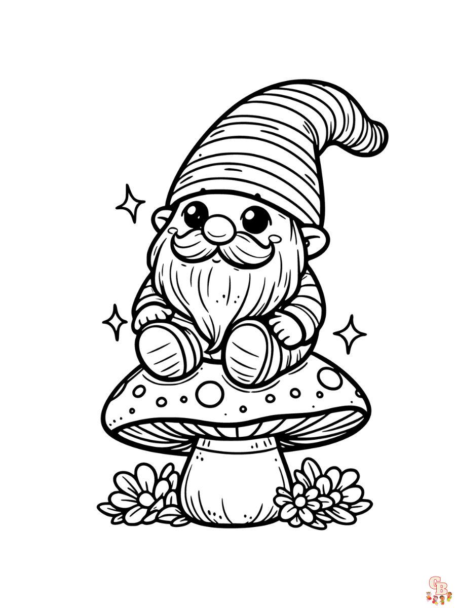 Gnome Coloring Pages