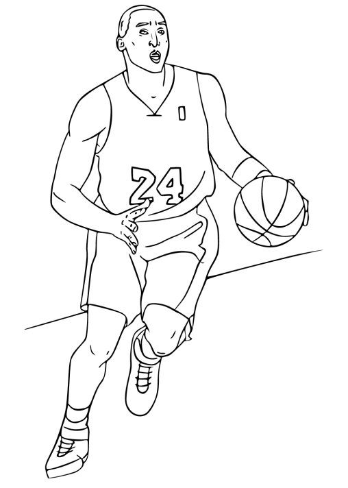 Printable Kobe Bryant Coloring Pages Free For Kids And Adults