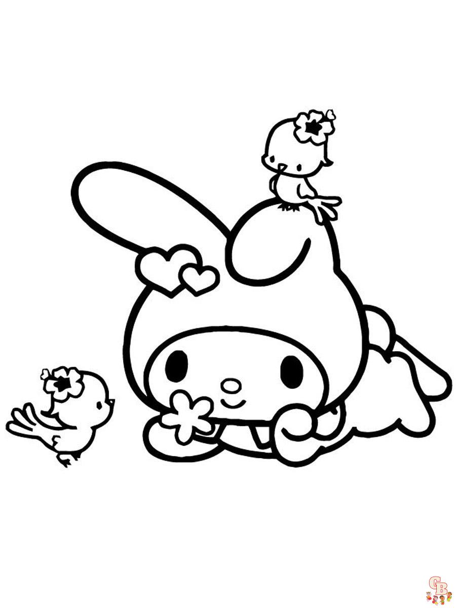 Free my melody printable coloring pages