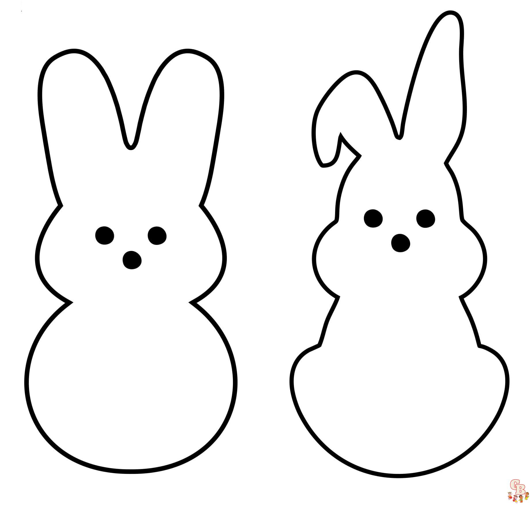 Free peeps coloring pages for kids