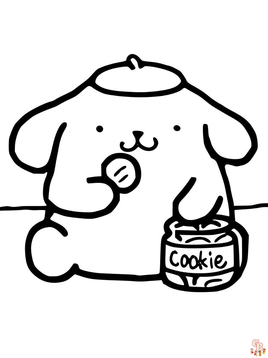Free pompompurin coloring pages