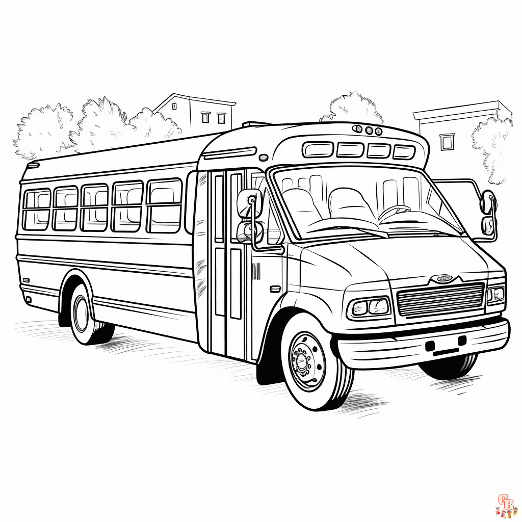 Free school bus coloring pages for kids