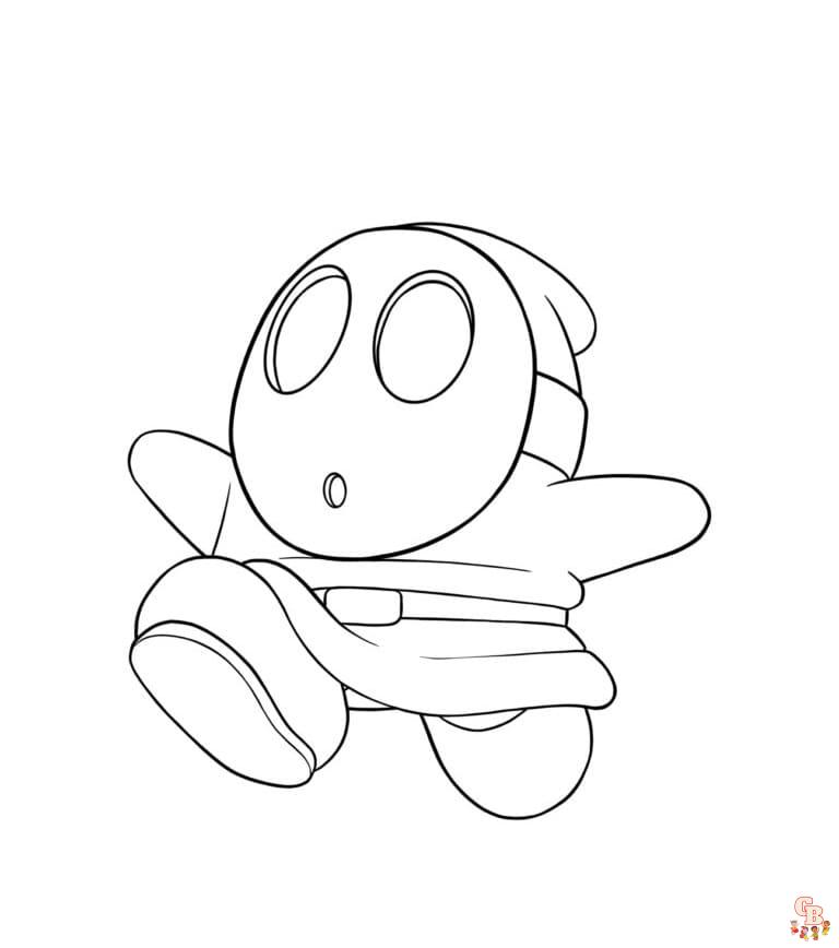 Shy Guy Coloring Pages