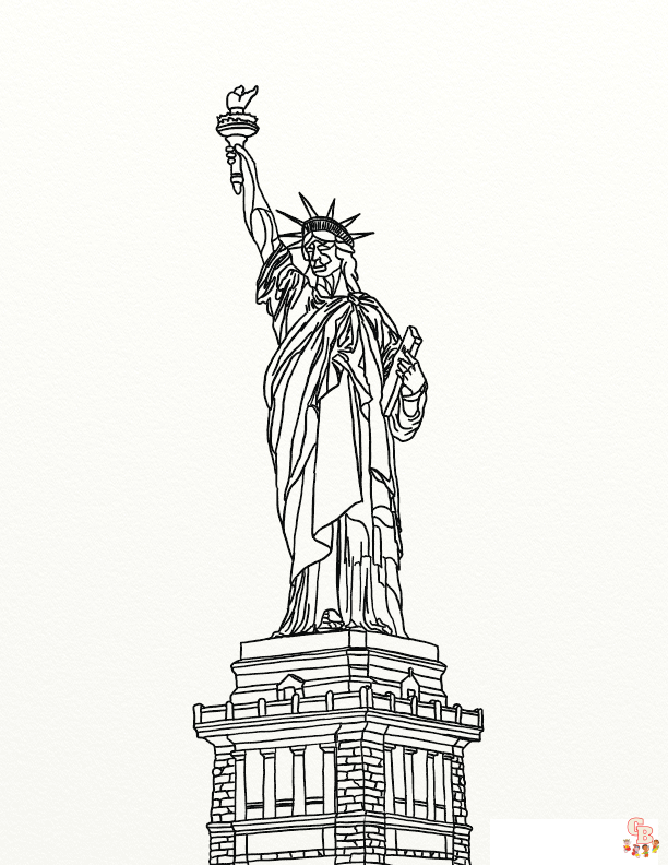Free statue of liberty coloring pages for kids