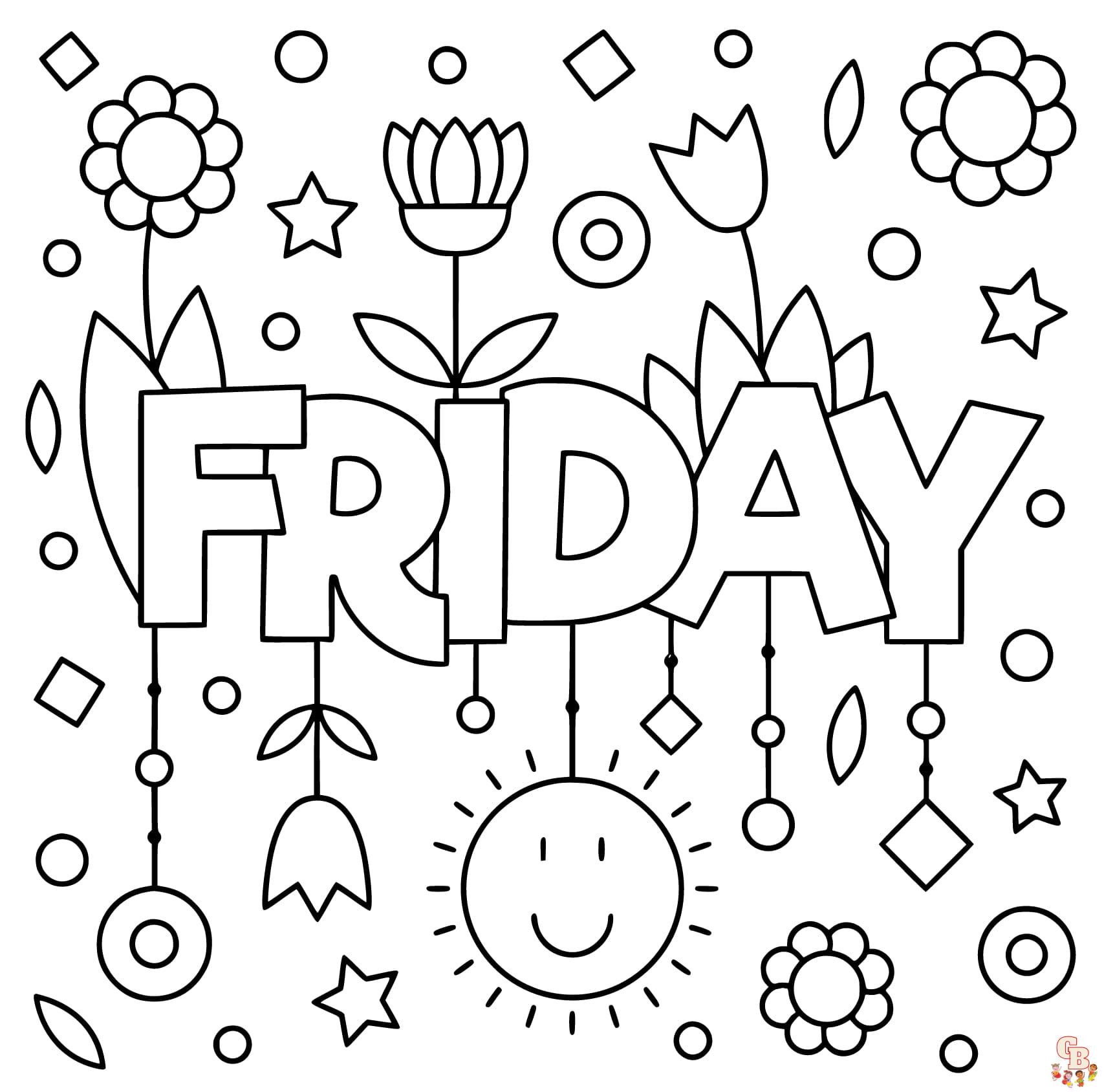 Friaday coloring pages printable