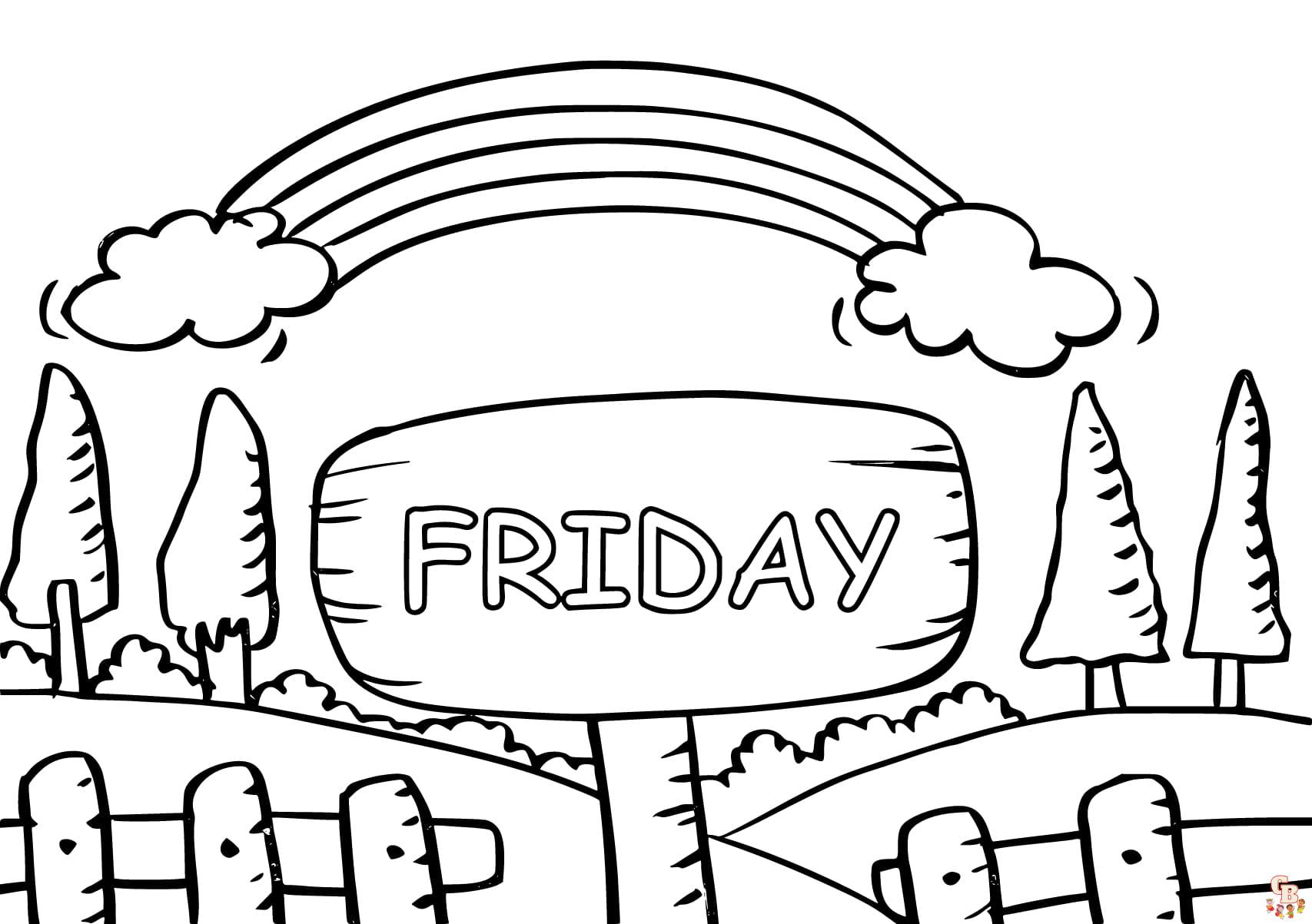 Friaday coloring pages to print