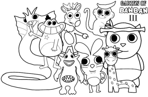 Printable Garten of Banban 3 Coloring Pages Free (New Update)