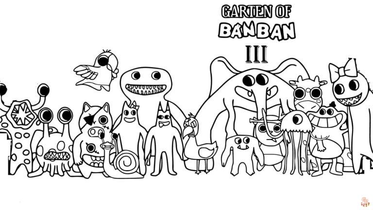 Printable Garten of Banban 3 Coloring Pages Free (New Update)