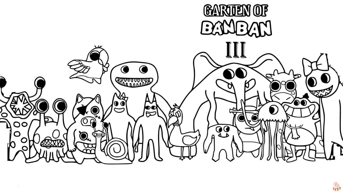 Desenhos para colorir do Garten of Banban 3 para impressão grátis (nova  atualização)