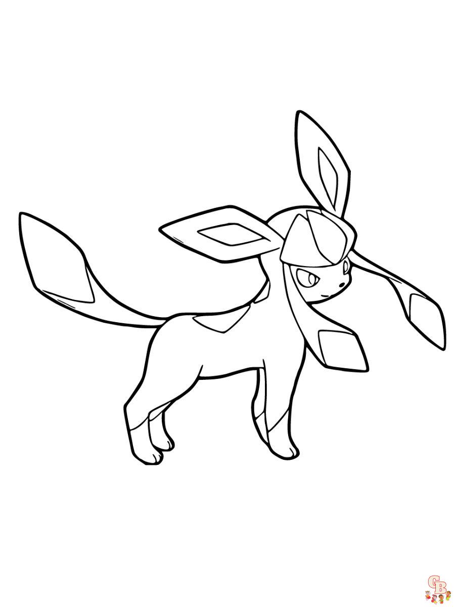 Glaceon coloring page