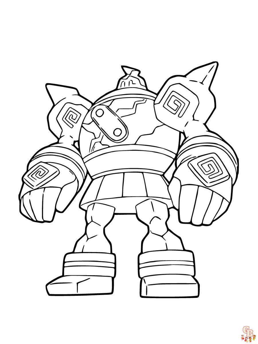 Golurk coloring page