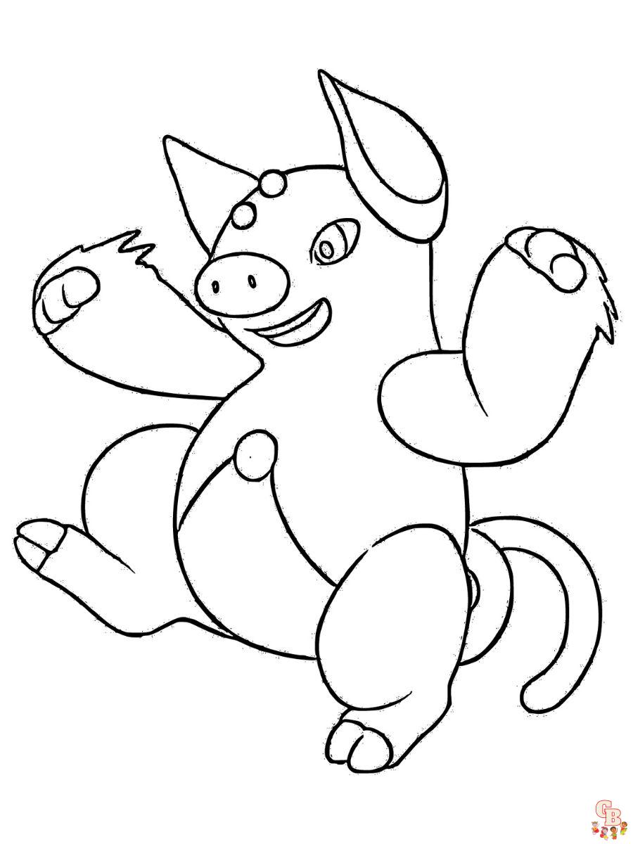 Grumpig coloring pages