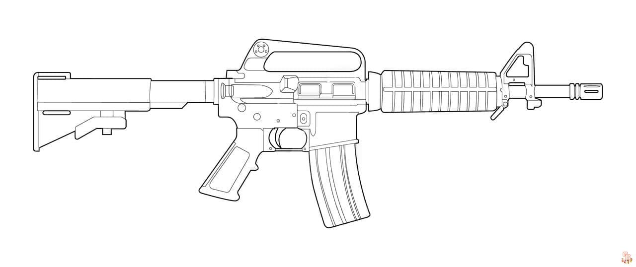 Guns Coloring Pages