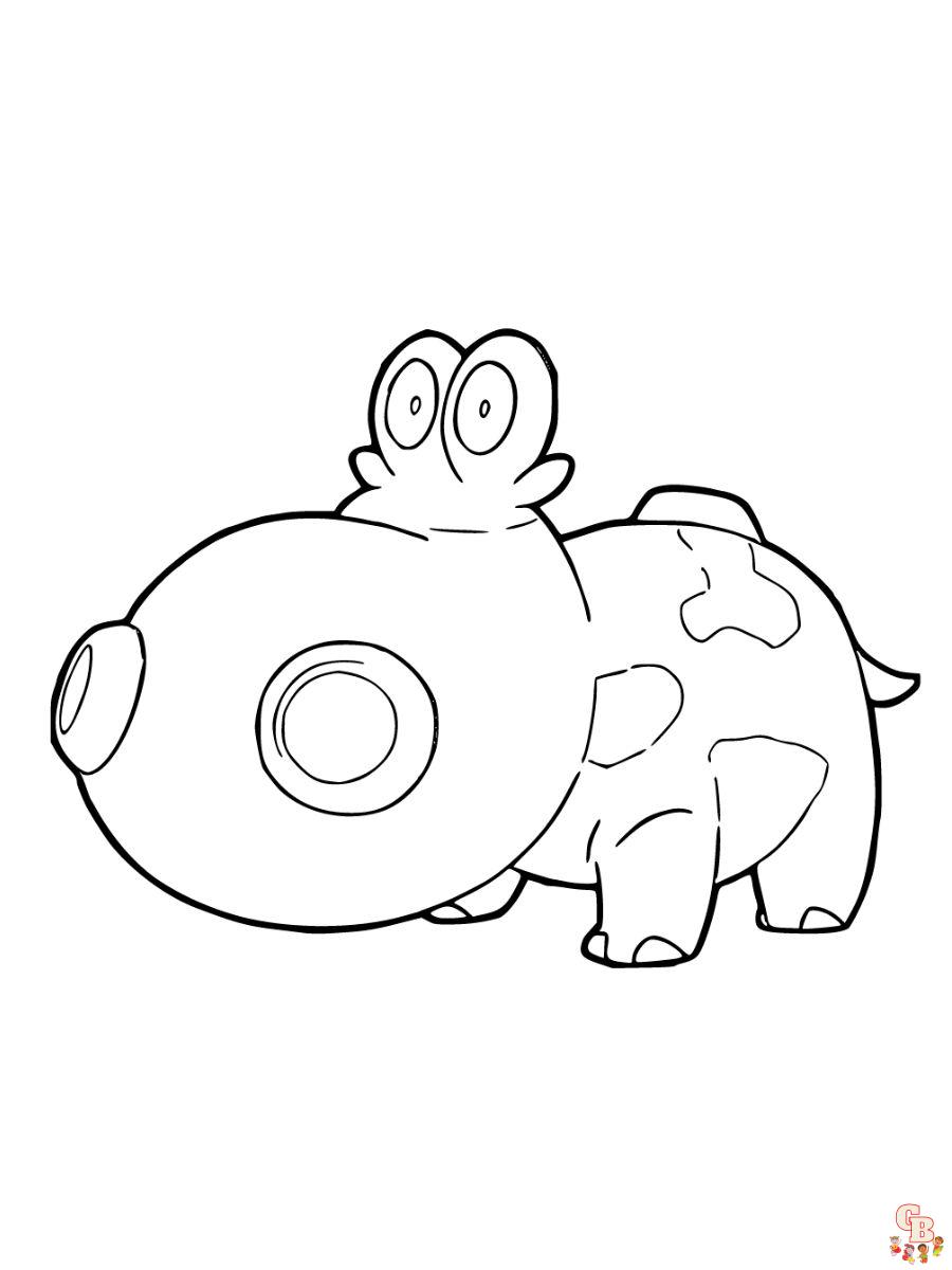 Hippopotas coloring page