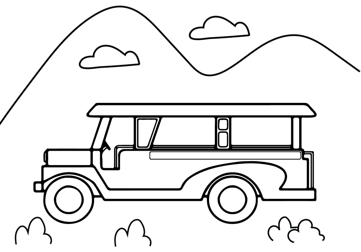 Printable Jeepney Coloring Pages Free For Kids And Adults