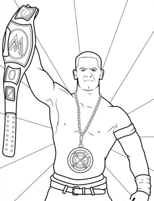 Printable John Cena Coloring Pages Free For Kids And Adults