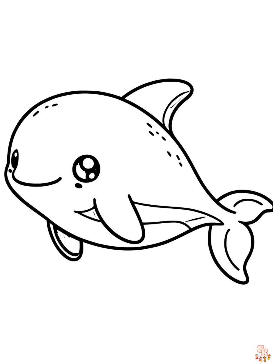 Killer Whale Coloring Pages cute