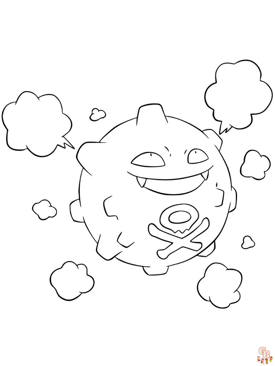 Koffing coloring pages