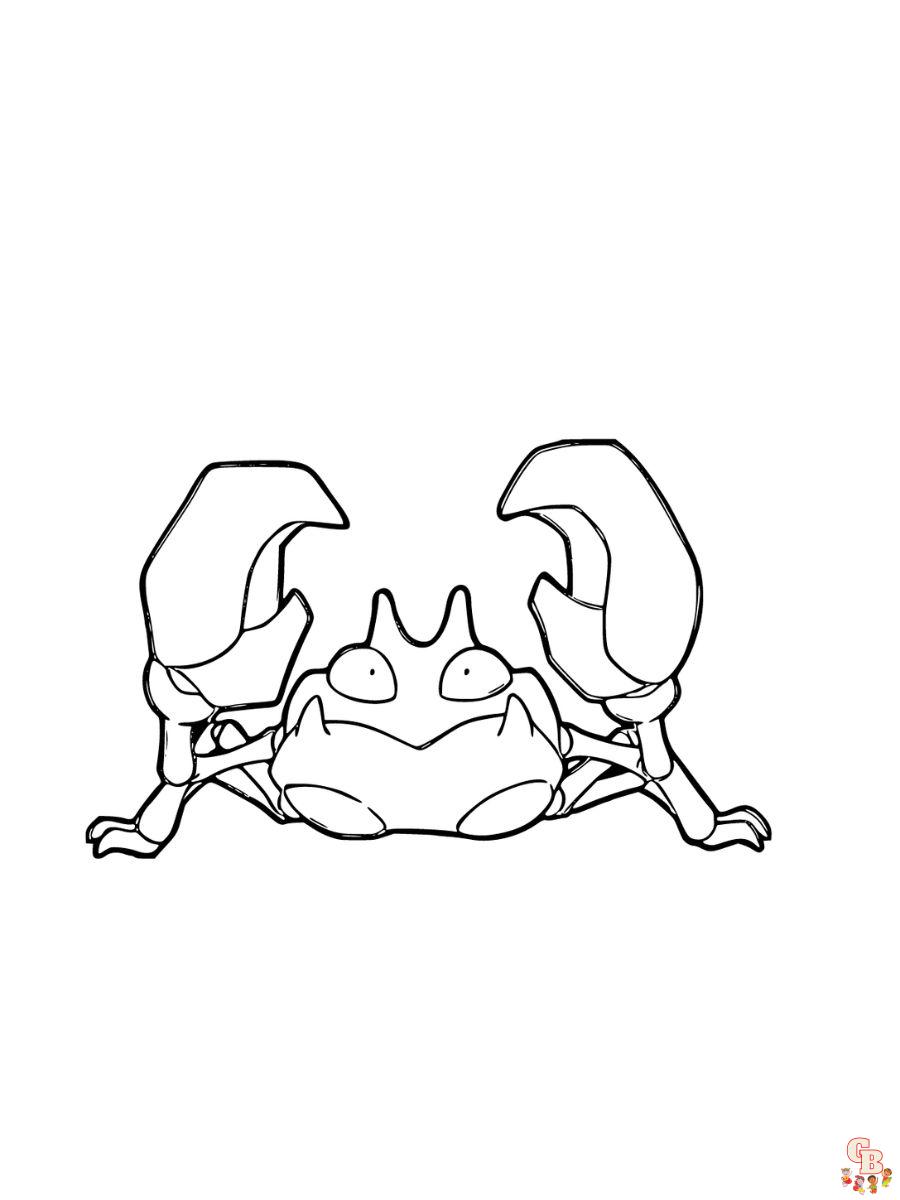 Krabby coloring pages