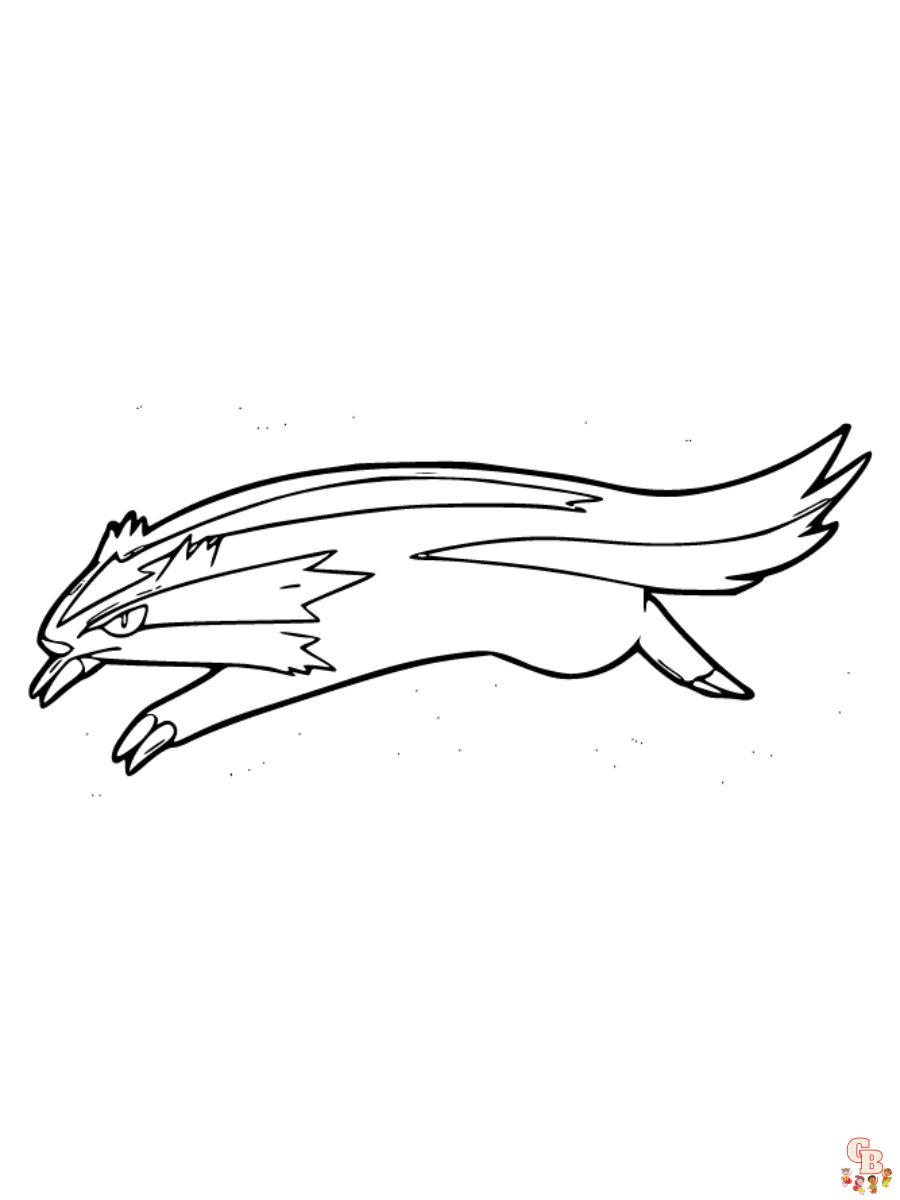 Linoone coloring page