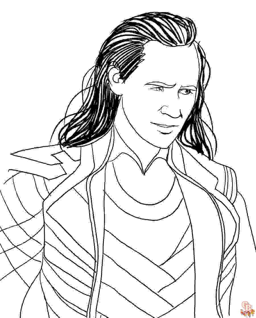Loki Coloring Pages free
