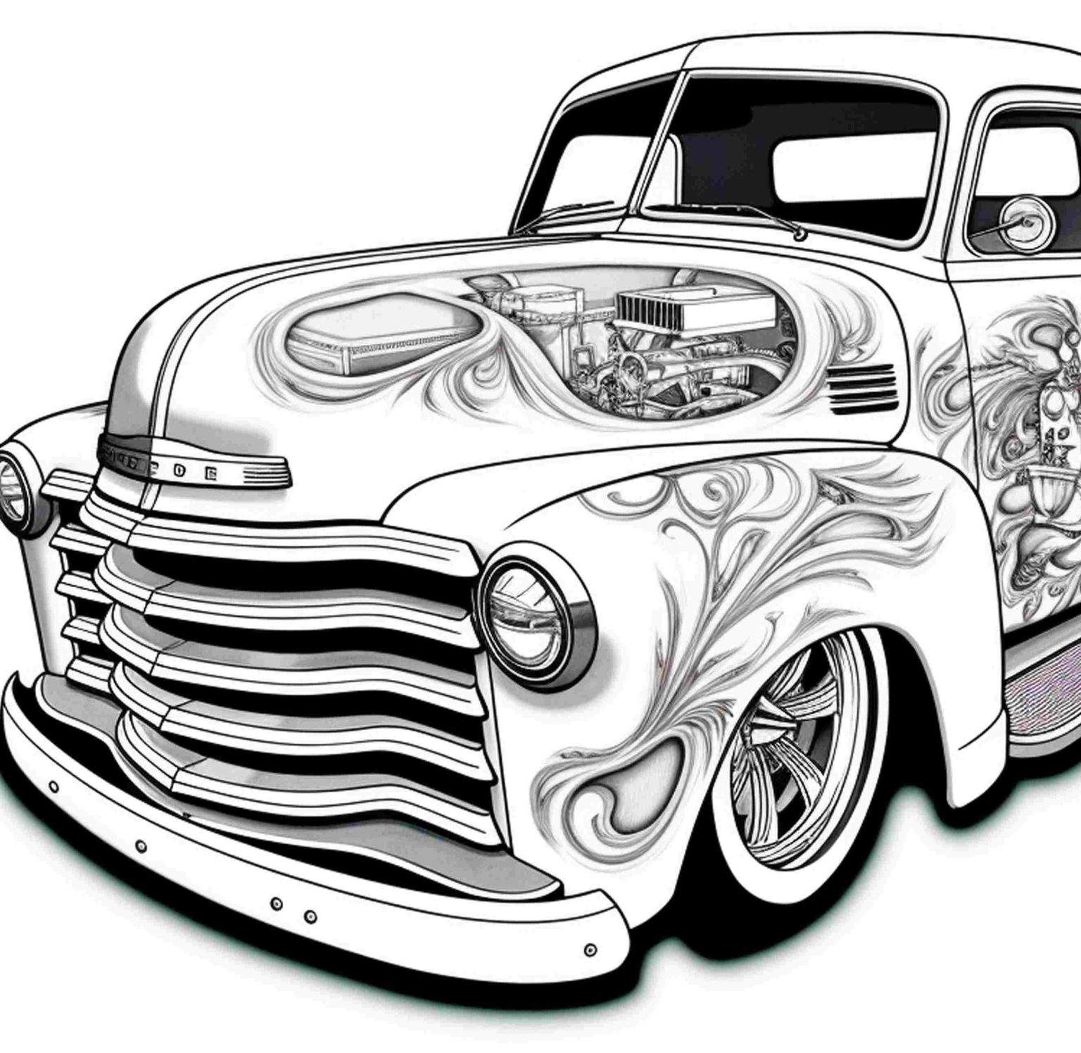 Printable Lowrider Coloring Pages Free For Kids And Adults