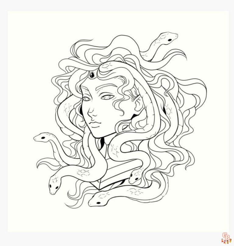 Printable Medusa Coloring Pages Free For Kids And Adults