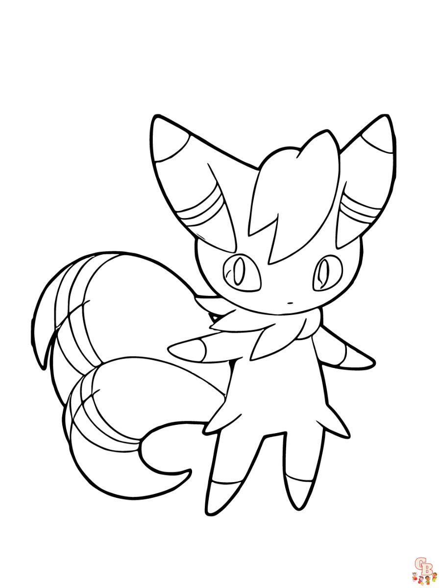 Meowstic coloring page