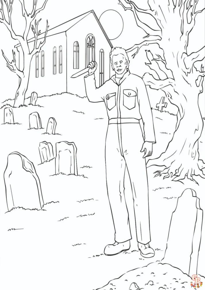 Michael myers coloring pages free