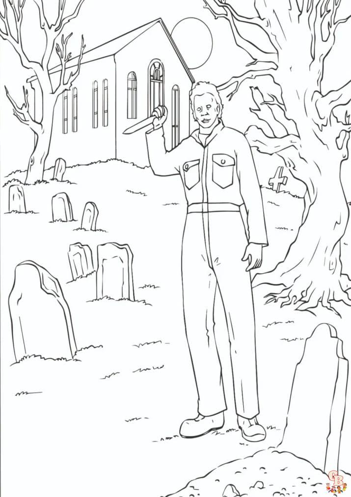 Michael myers coloring pages to print