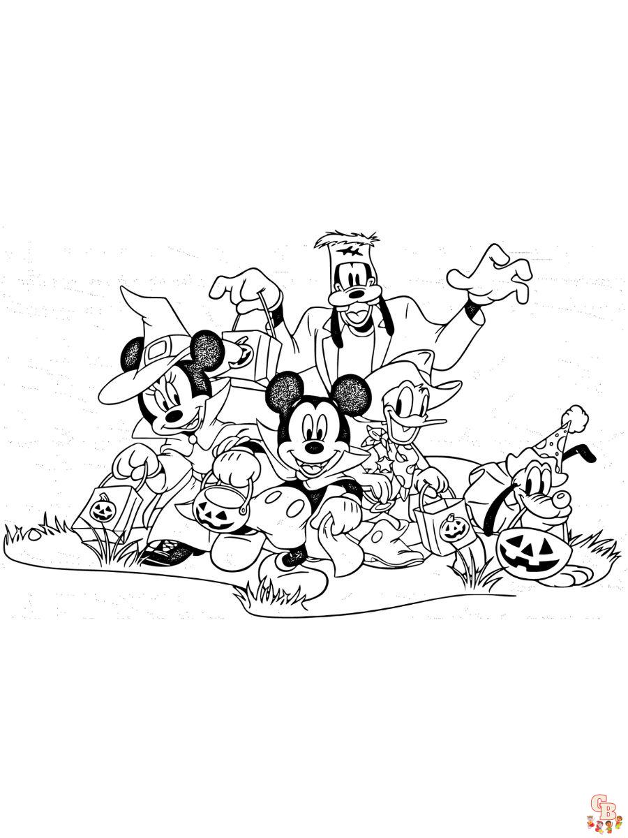 Mickey Mouse Halloween coloring pages Printable