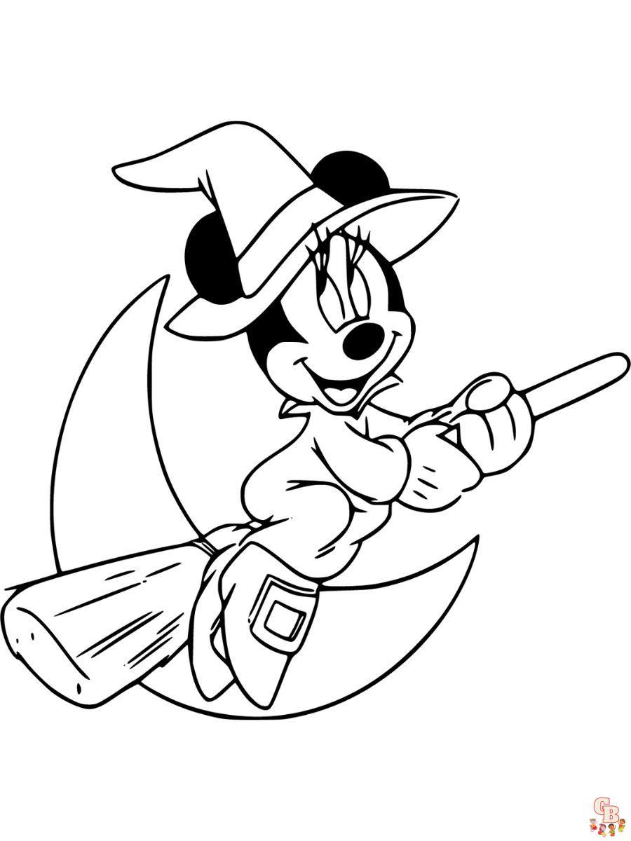 Mickey Mouse Halloween coloring pages for kids