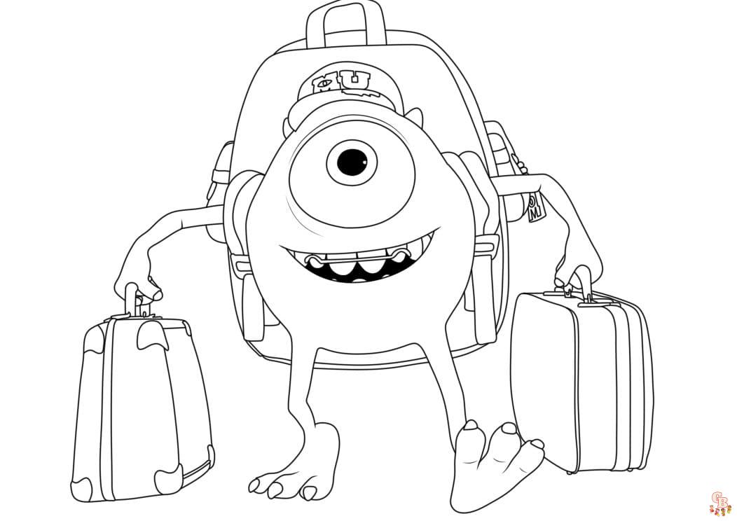 Mike Wazowski Coloring Pages