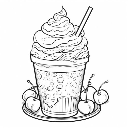 Printable Milkshake Coloring Pages Free For Kids And Adults