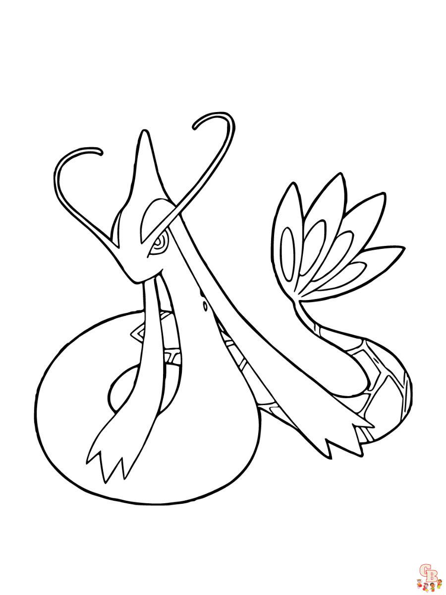 Milotic coloring pages