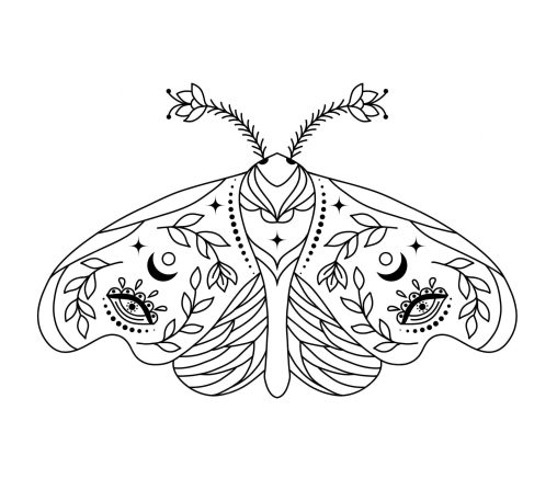 Printable Moth Coloring Pages Free For Kids And Adults