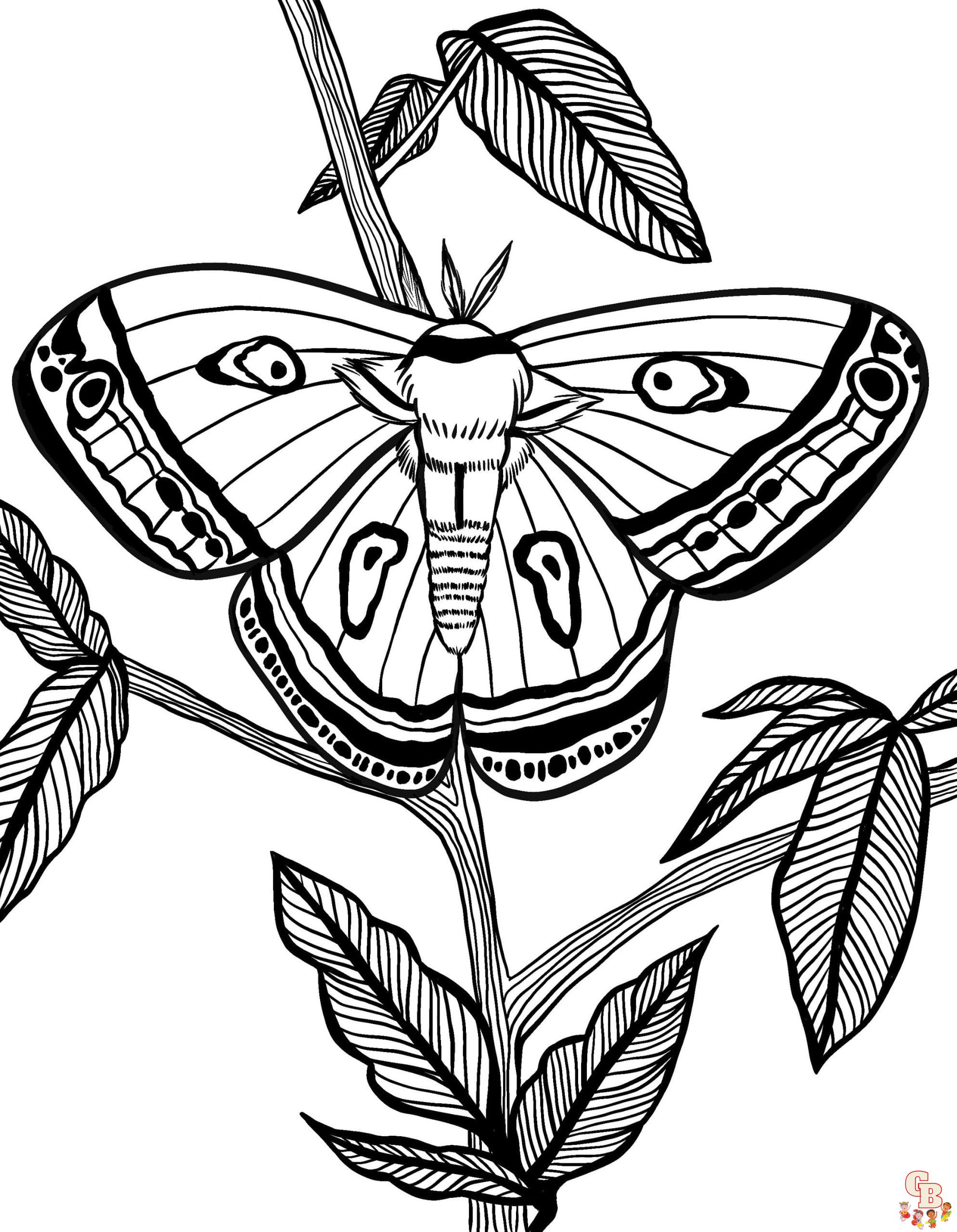 Moth coloring pages printable free