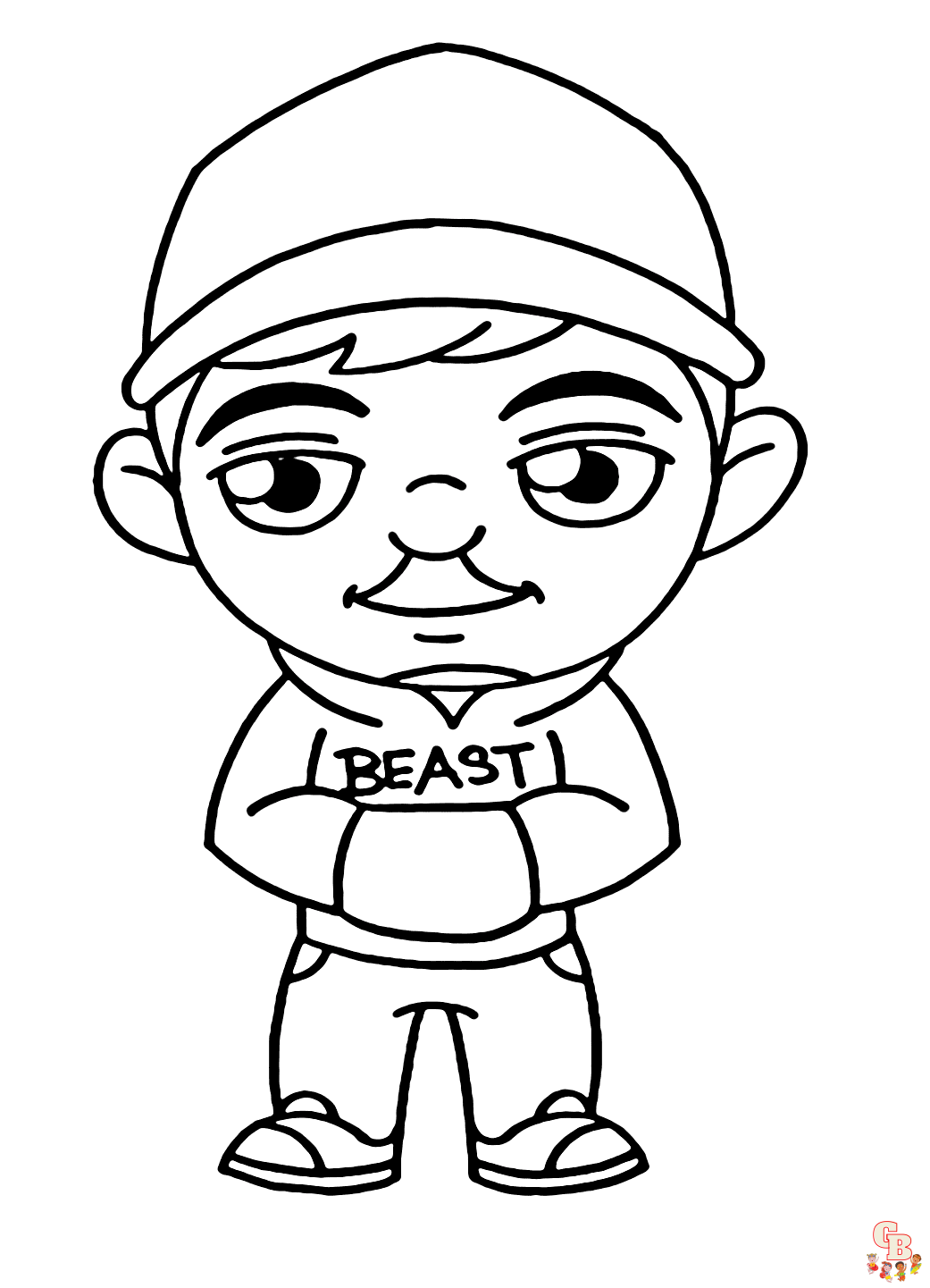 MrBeast coloring pages to print